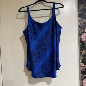 Bar III Blue Fitted Camisole Top